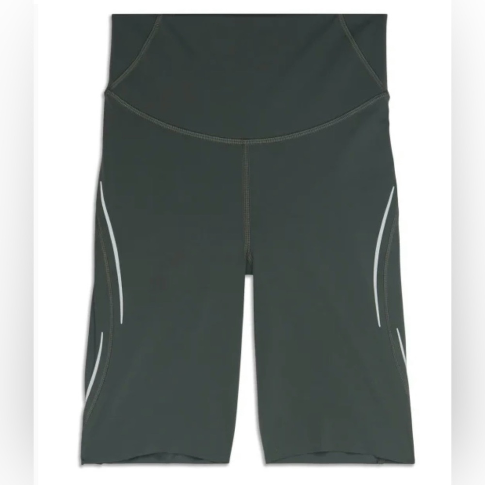 3. Lululemon Base Pace High-Rise Reflective Short 8" Smoked Spruce